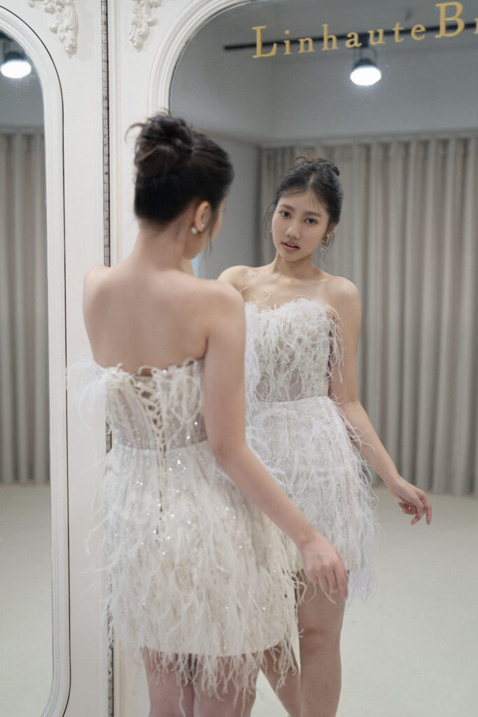 兩穿羽毛短裙款 (3)