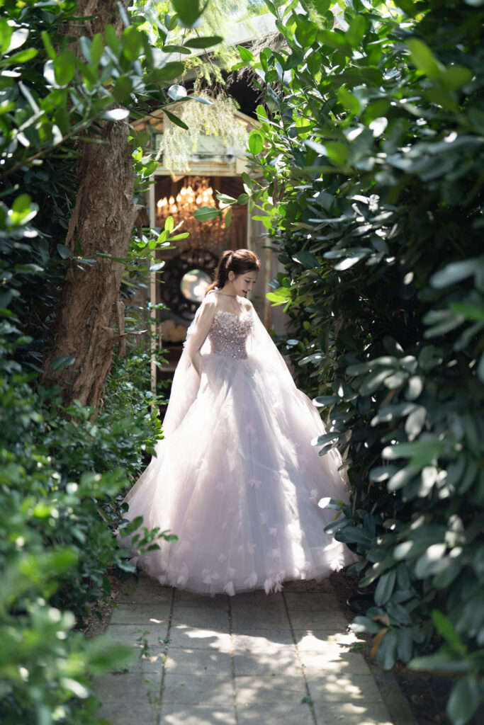 煙霧紫・立體花綴 Ballgown (3)