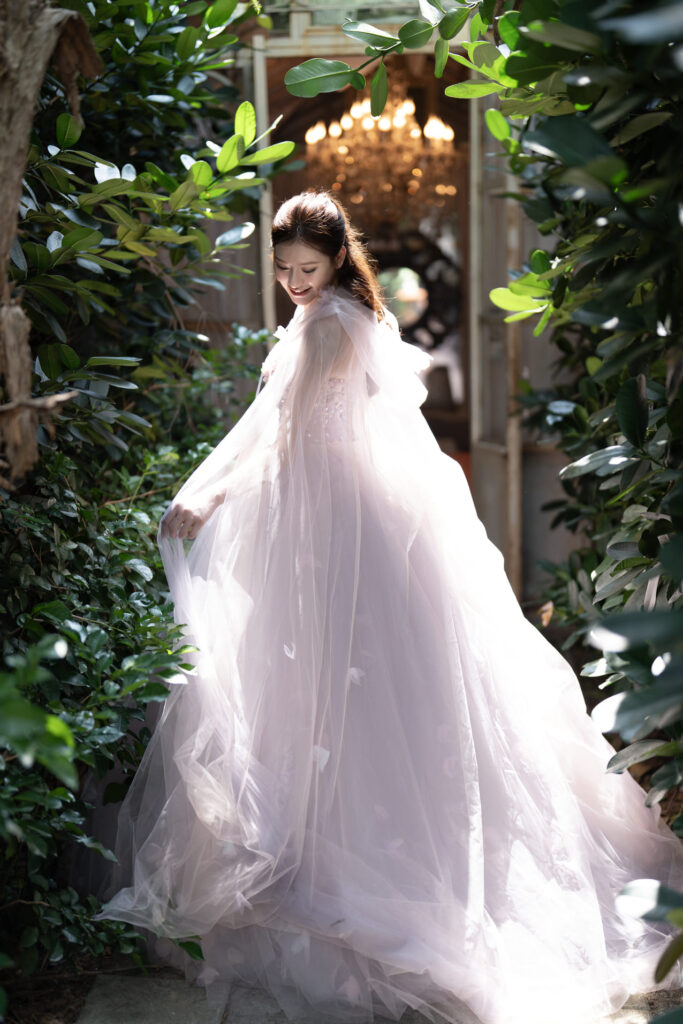 煙霧紫・立體花綴 Ballgown (6)