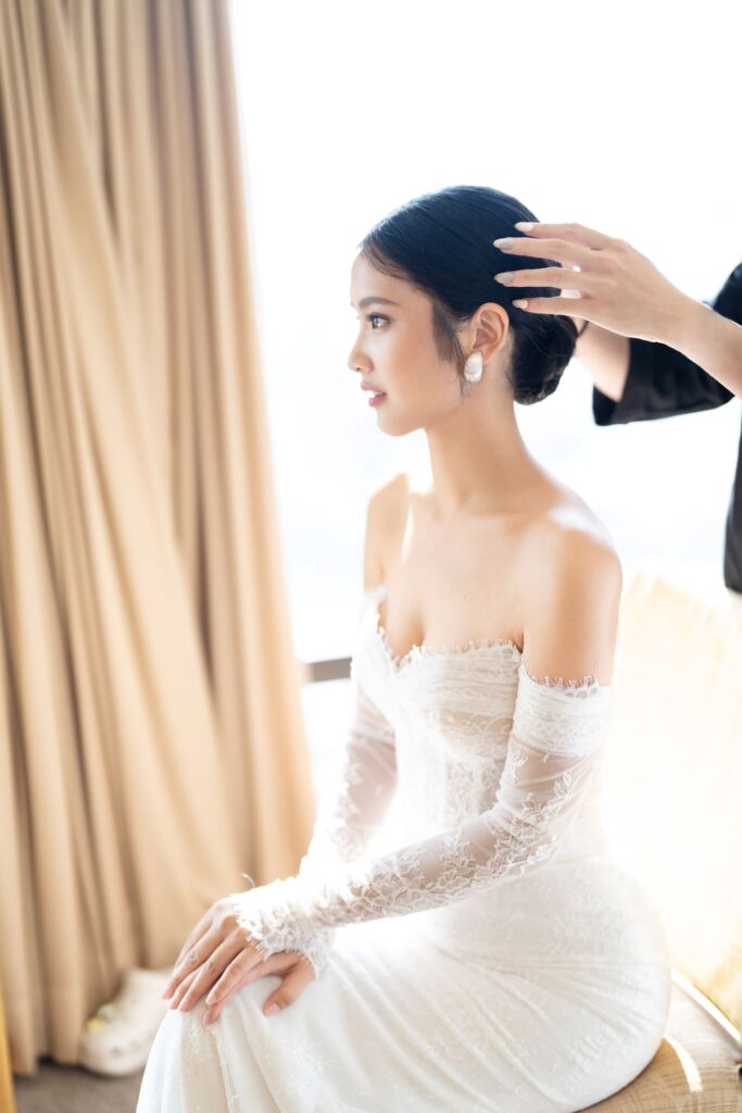 經典蕾絲長袖魚尾 (2)