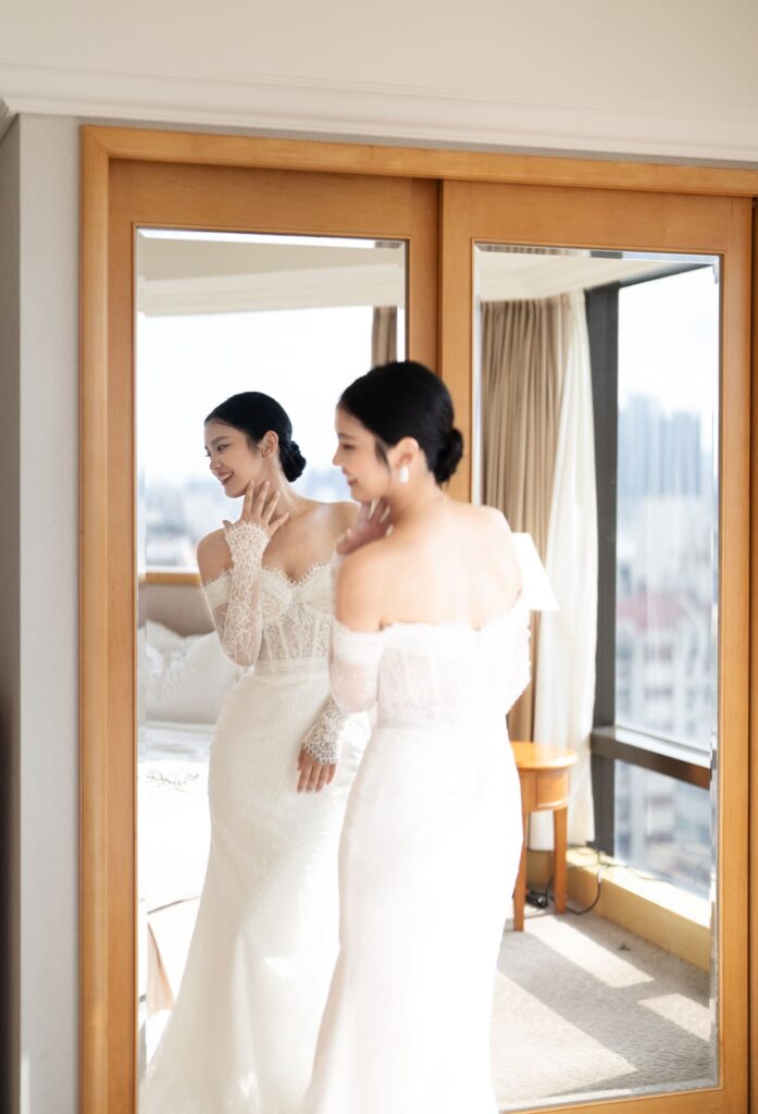 經典蕾絲長袖魚尾 (5)