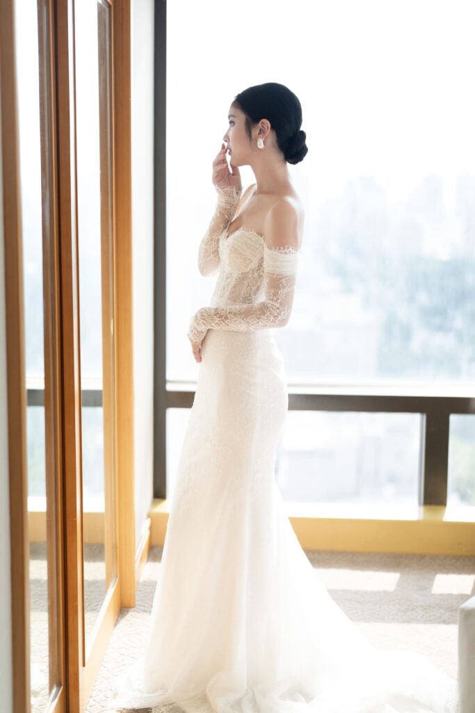 經典蕾絲長袖魚尾 (6)