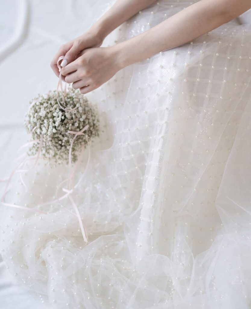 象牙色・點點微珠輕婚紗 (2)